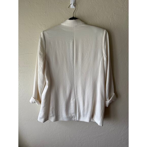 Express One Button Chic Long Off-White Blazer Size L - Picture 4 of 6
